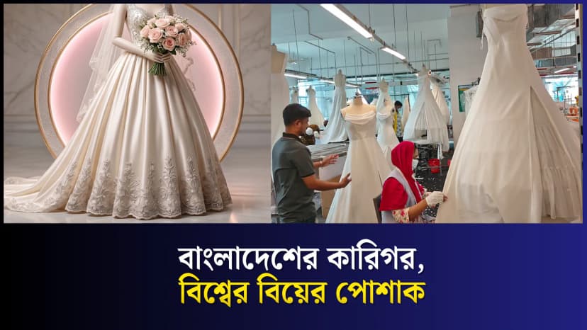 নারায়ণগঞ্জ থেকে ৩৭ দেশে যাচ্ছে বাংলাদেশের ব্রাইডাল গাউন