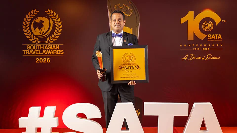 Crowne Plaza Dhaka Gulshan wins gold at South Asian Travel Awards