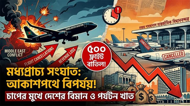 মধ্যপ্রাচ্য সংঘাত: চাপের মুখে দেশের বিমান ও পর্যটন খাত