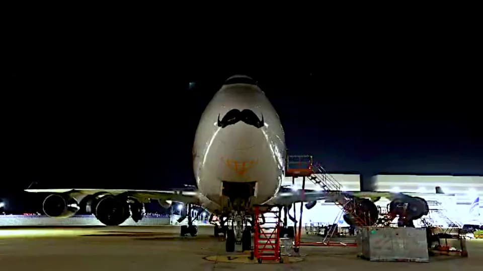 Three Boeing 747s get mustaches for one noble cause