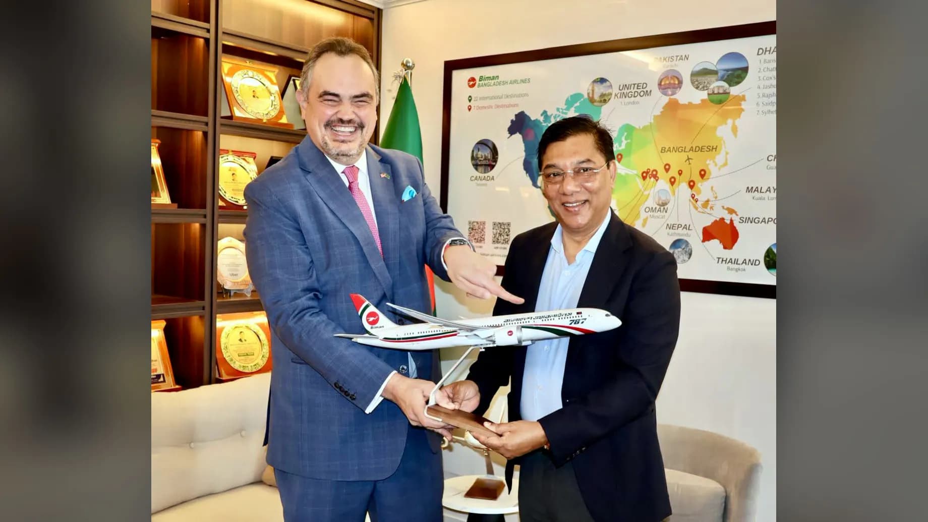 US, Bangladesh discuss Boeing aircraft, airport security technology