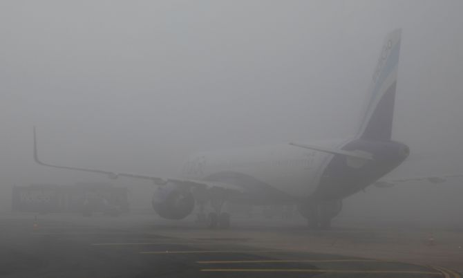Fog lowers visibility, several flights delayed at IGI Airport